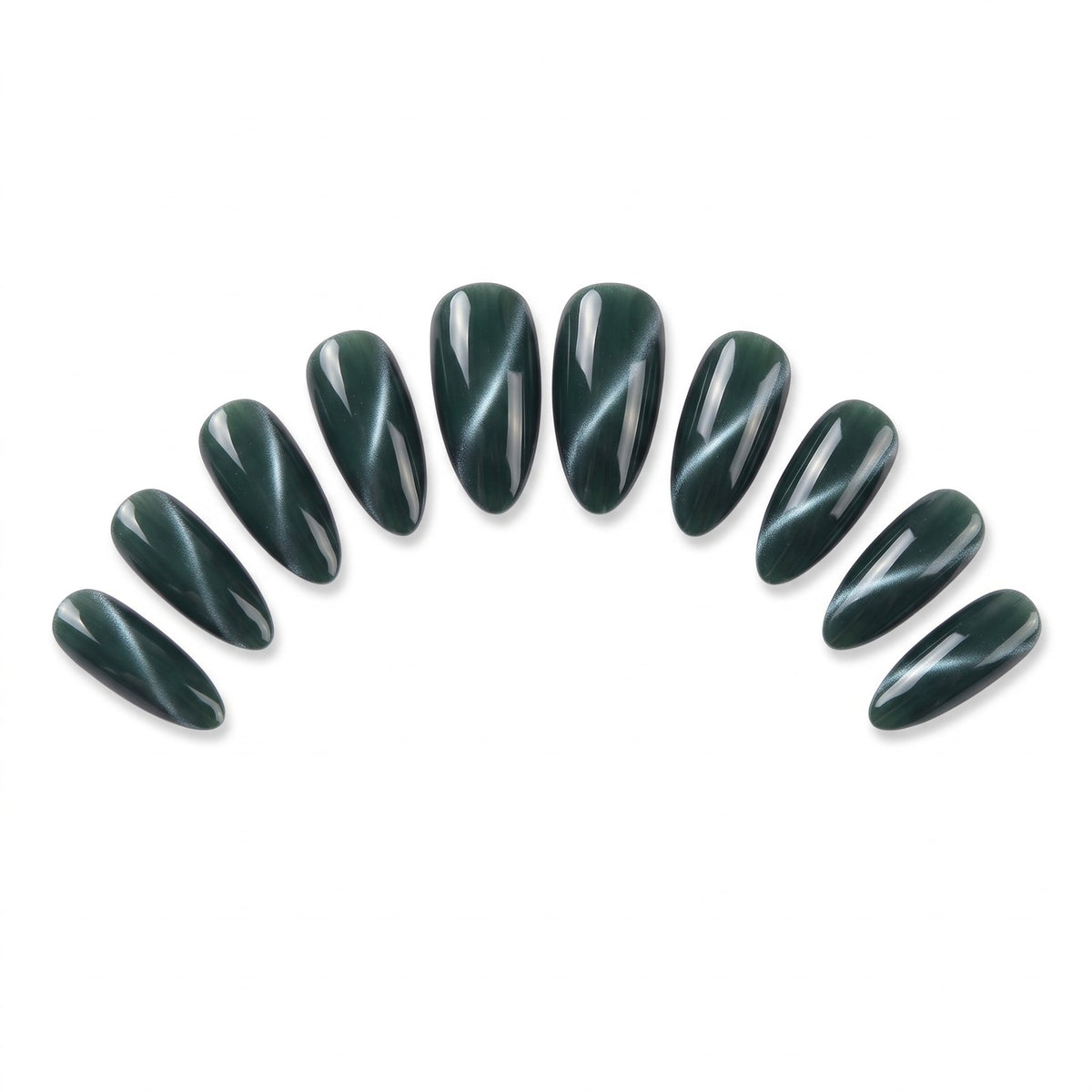 Émeraude — Vert émeraude glossy, effet cat-eye